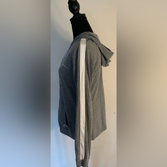 Under Armour Grey Zip Up Jacket Sz M - Picture 2 of 5